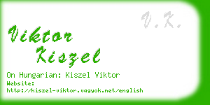 viktor kiszel business card